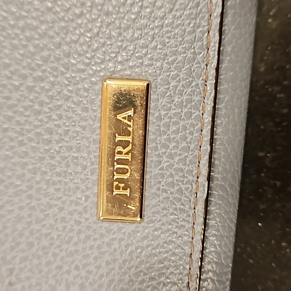 💕FURLA💕 Pebbled Leather Continental Long Wallet ~ Blue - Picture 7 of 9